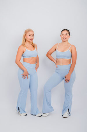 SET LICRA BOTA CAMPANA Y TOP TELA LISA